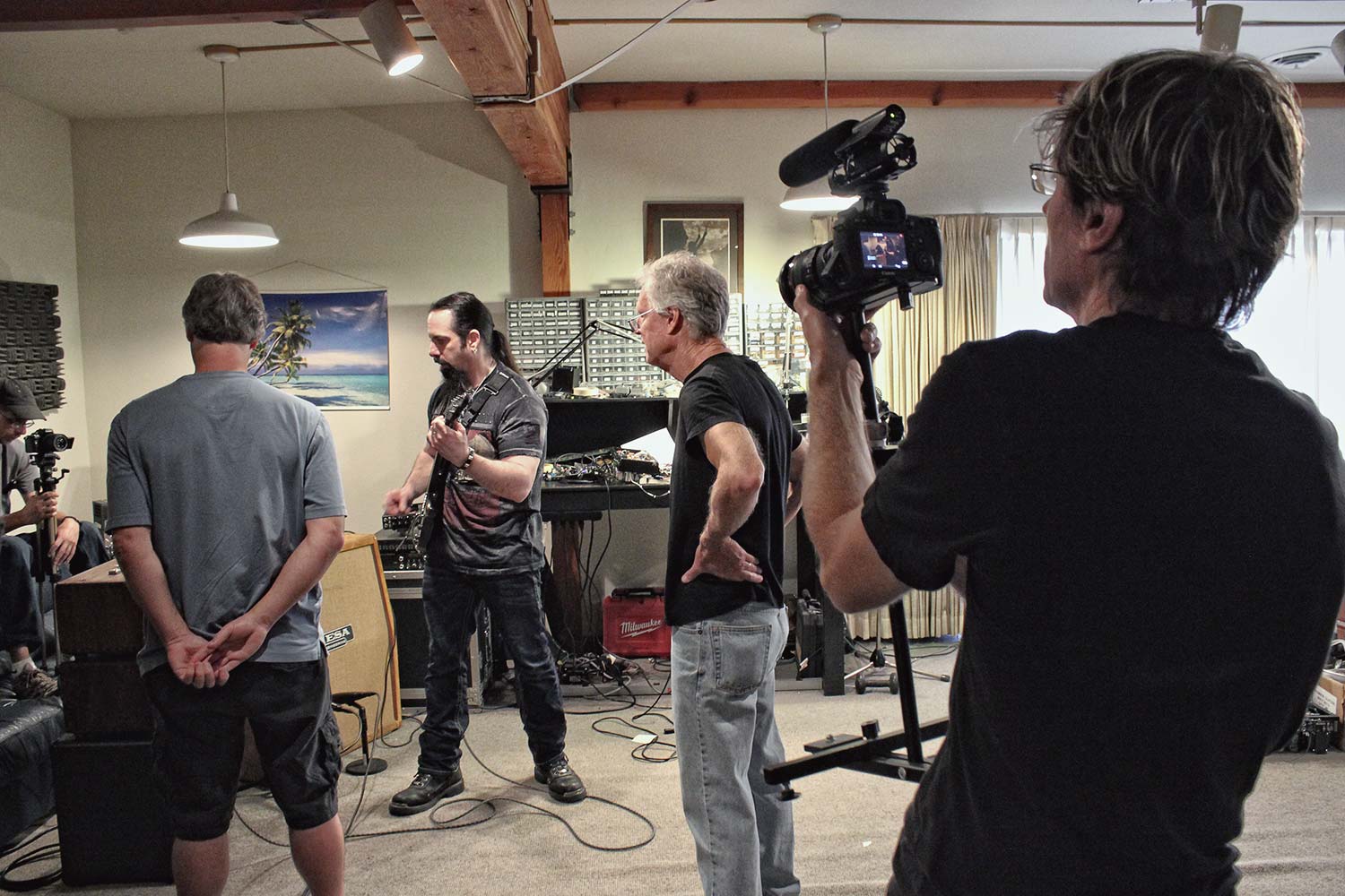 Filming John Petrucci at the Mesa Factory early 2014